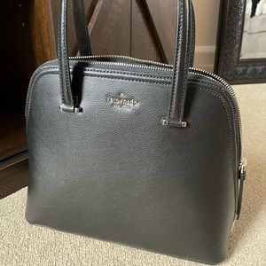 $359.00 Kate Spade md dome satchel WKRU5897   Black Pebbled Embosse.